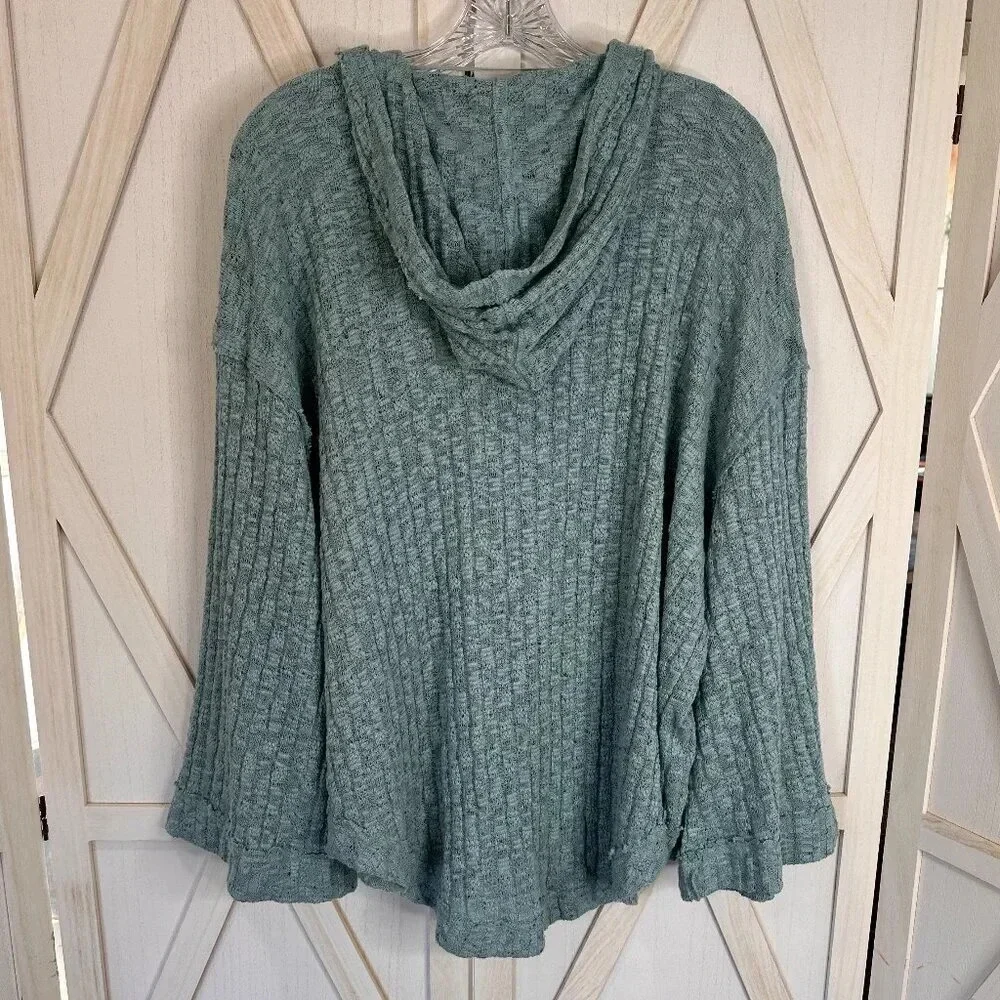 Free People Baja Babe Hooded Hacci Sweater